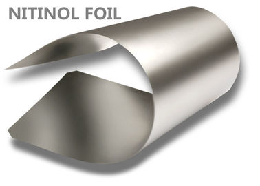 উচ্চ প্লাস্টিকের বিশেষ Alloys Nitinol শীট / ফালা